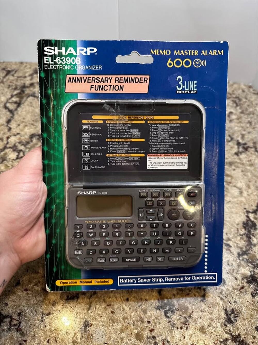 Vintage Sharp EL-6390B Electronic Organizer NEW Sealed 90s Memo Master Alarm